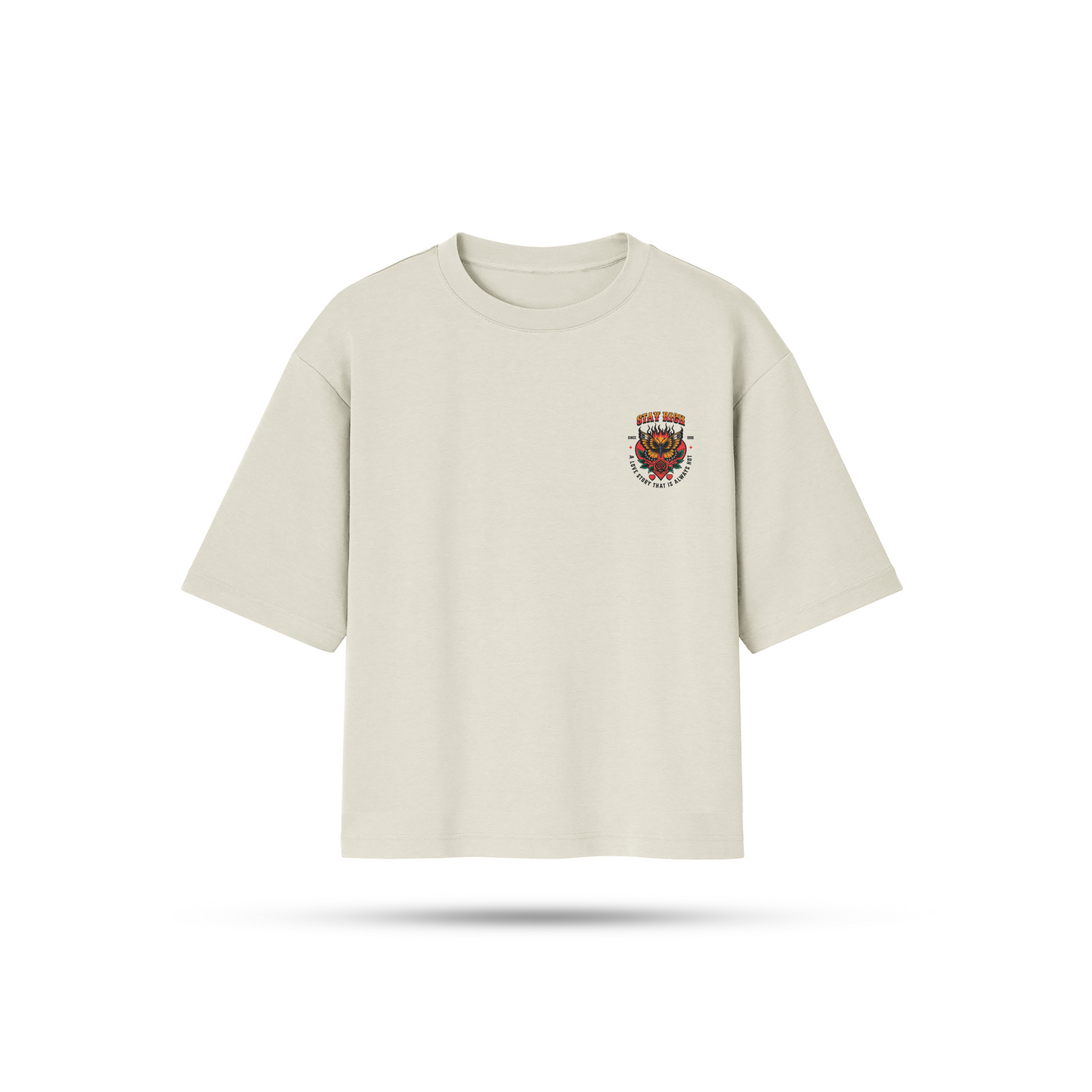 Camiseta Oversized Stay Rich Butterfly