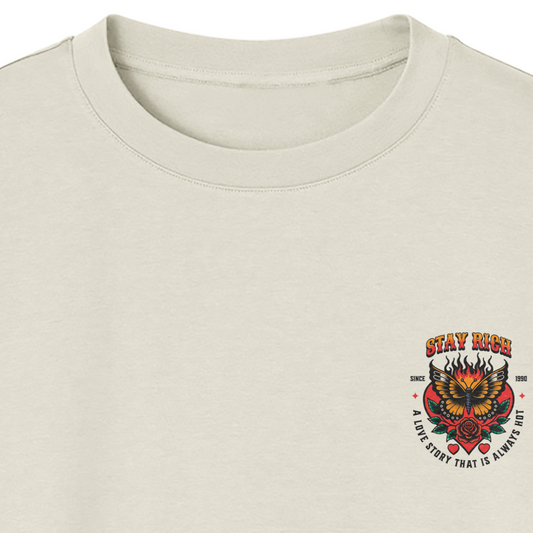 Camiseta Oversized Stay Rich Butterfly